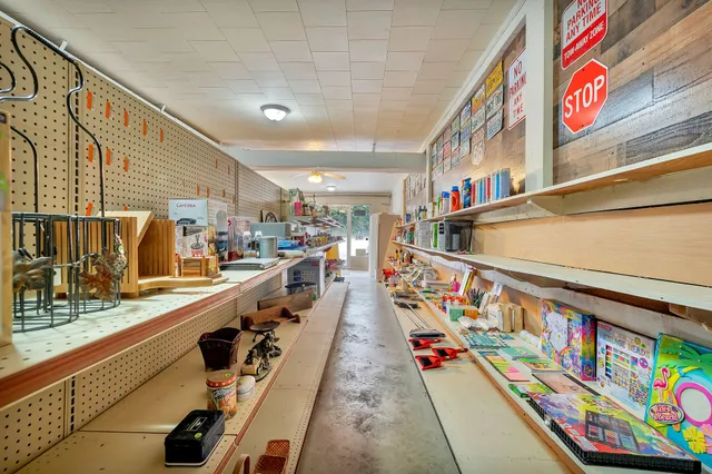 a view of storage and utility room