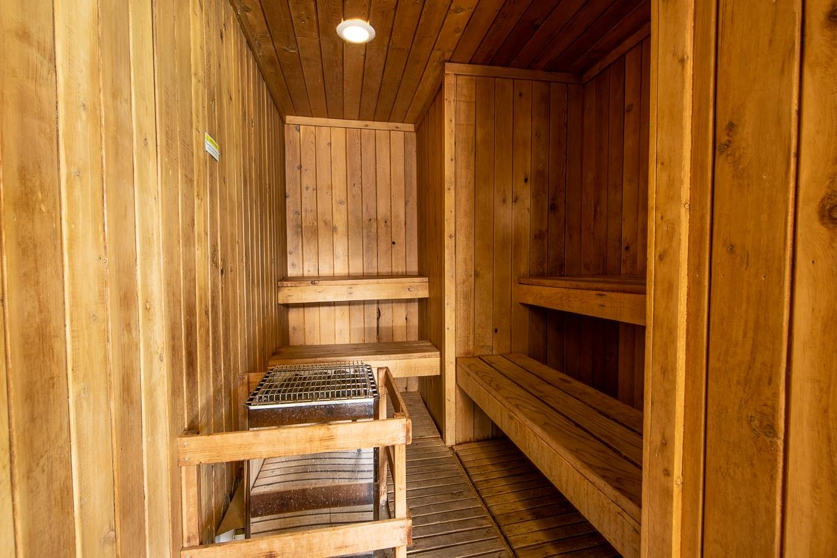 153 Lake Mary Road, Unit 132 Mammoth Lakes, CA 93546 - Photo 17 of 20 Relaxing sauna featuring wooden ceiling and wooden walls