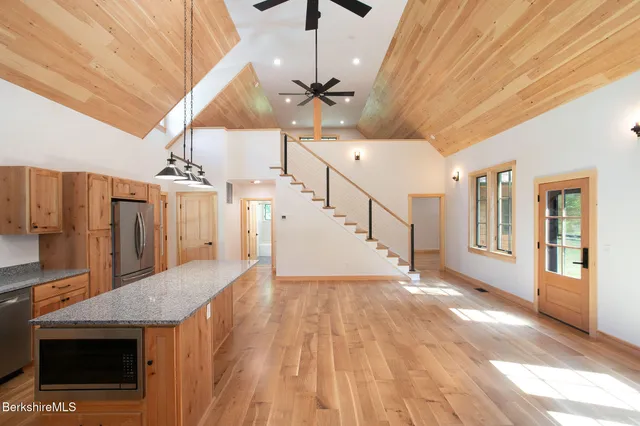 a view of a hallway with entryway