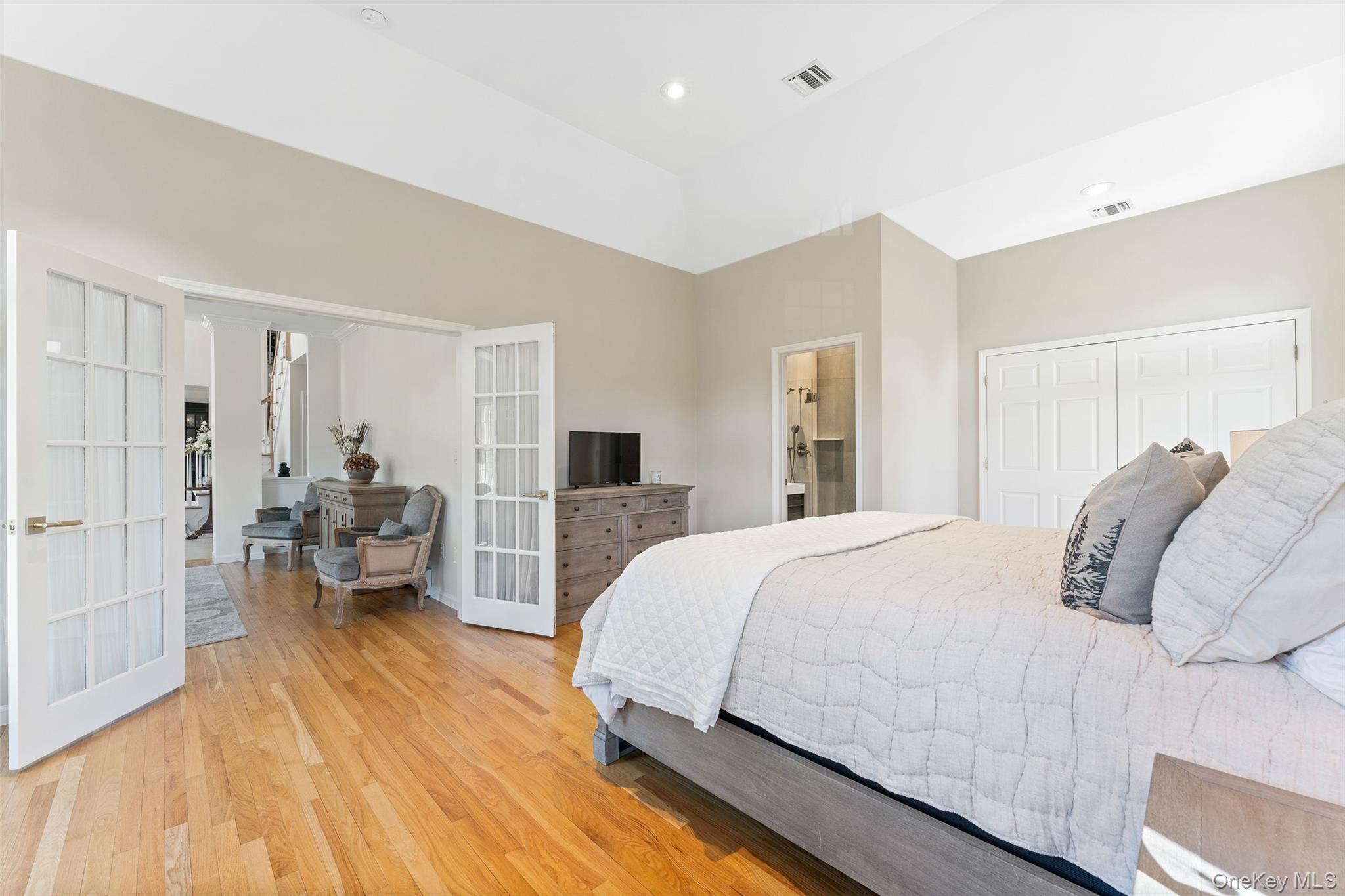 22 Perrin's Peak Road Stony Point, NY 10980 - Photo 21 of 47 Bedroom featuring light wood-style flooring and french doors