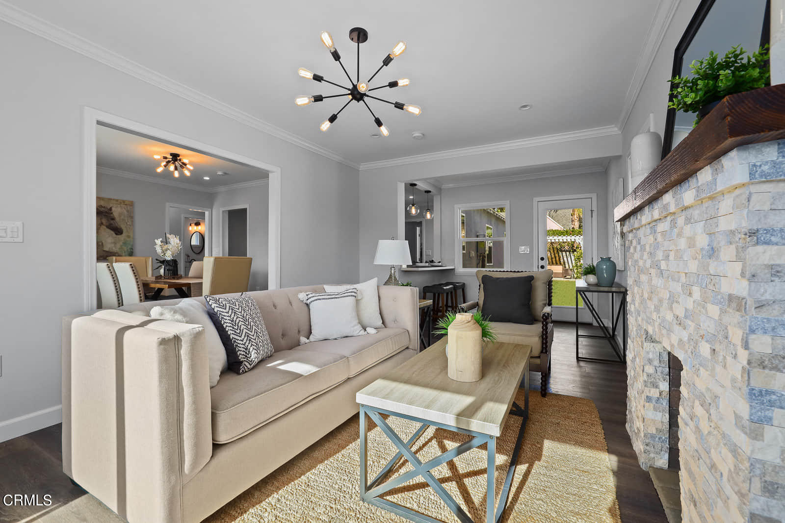 487 Crosby Street Altadena, CA 91001 - Photo 7 of 24 a living room with furniture and a fireplace