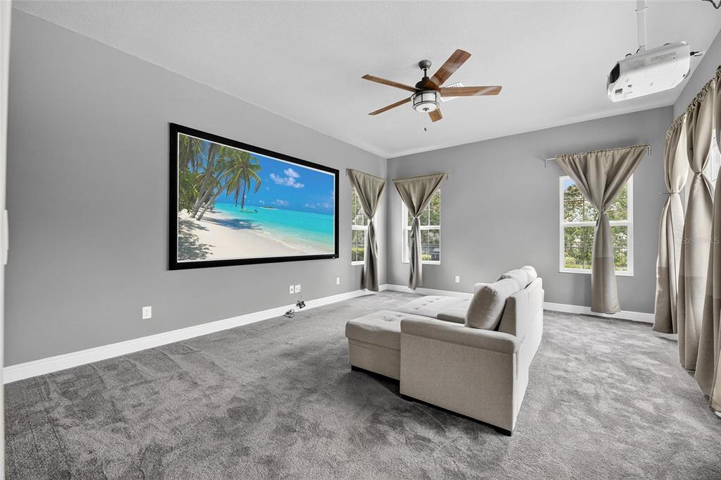 7223 Bowspirit Place Apollo Beach, FL 33572 - Photo 38 of 92 a living room with furniture and a flat screen tv