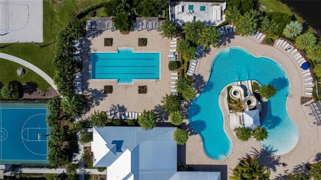 7223 Bowspirit Place Apollo Beach, FL 33572 - Photo 85 of 92 an aerial view of a house with a yard and a car park