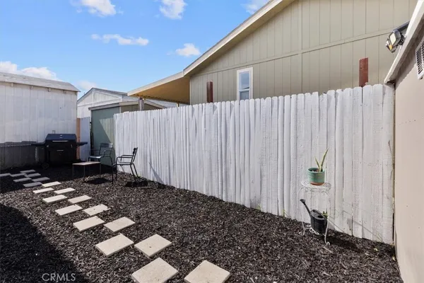 a backyard of a house