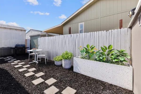 a house view with a seating space