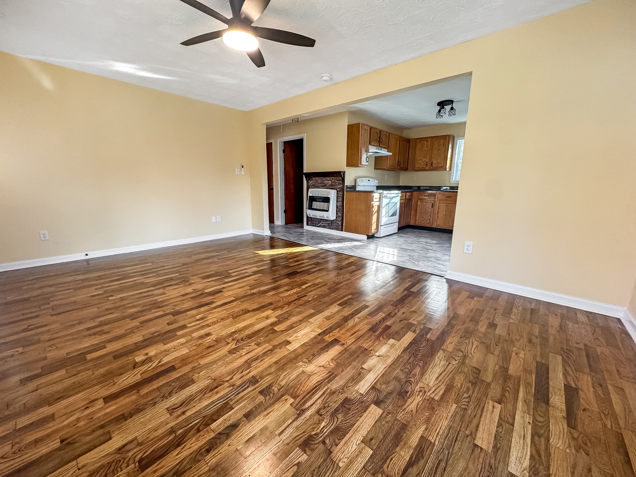 608 Big Rock Road Big Rock, TN 37023 - Photo 3 of 15 wooden floor in an empty room with a fireplace