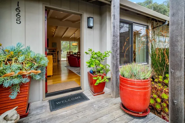 a view of a entryway door front of house