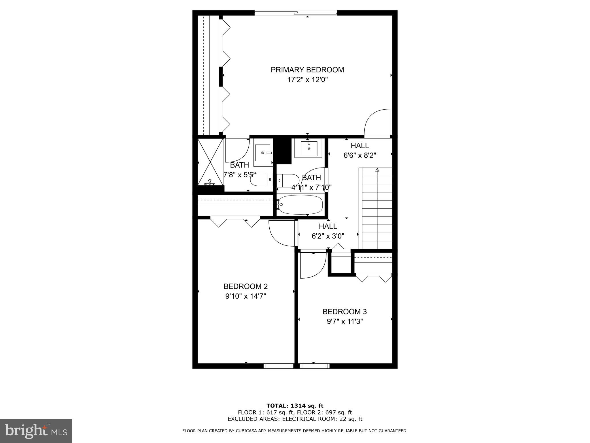 6437 Rockshire Street Alexandria, VA 22315 - Photo 17 of 43 Upper lvl flr plan