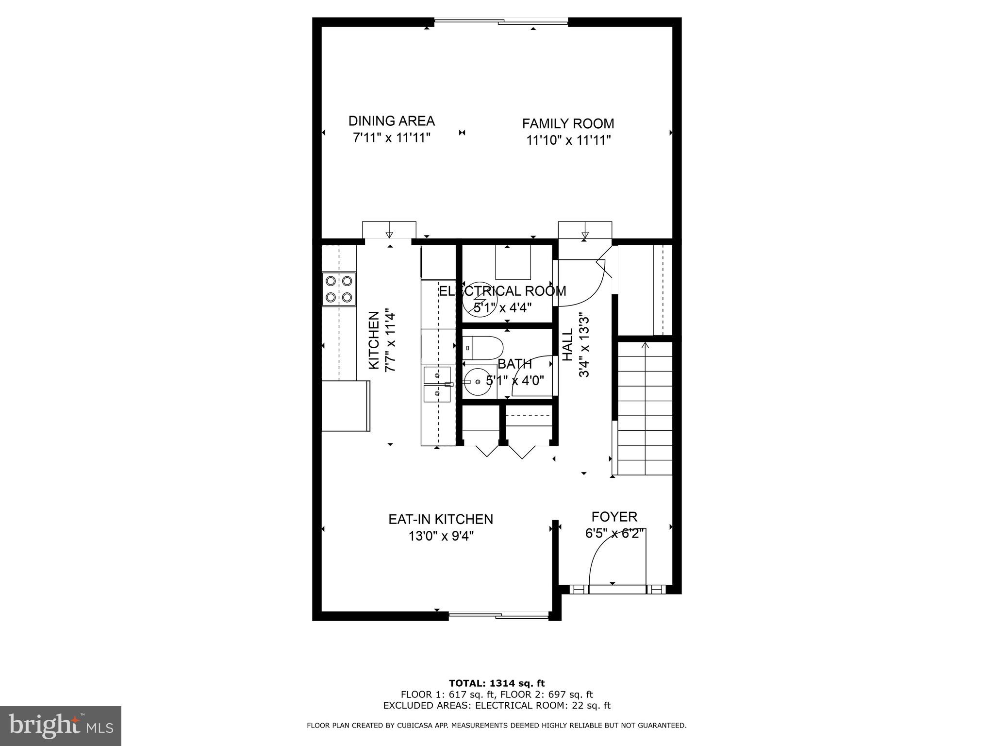 6437 Rockshire Street Alexandria, VA 22315 - Photo 43 of 43 Main lvl floor plan