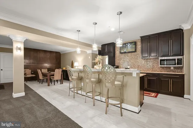 a view of a yard with swimming pool