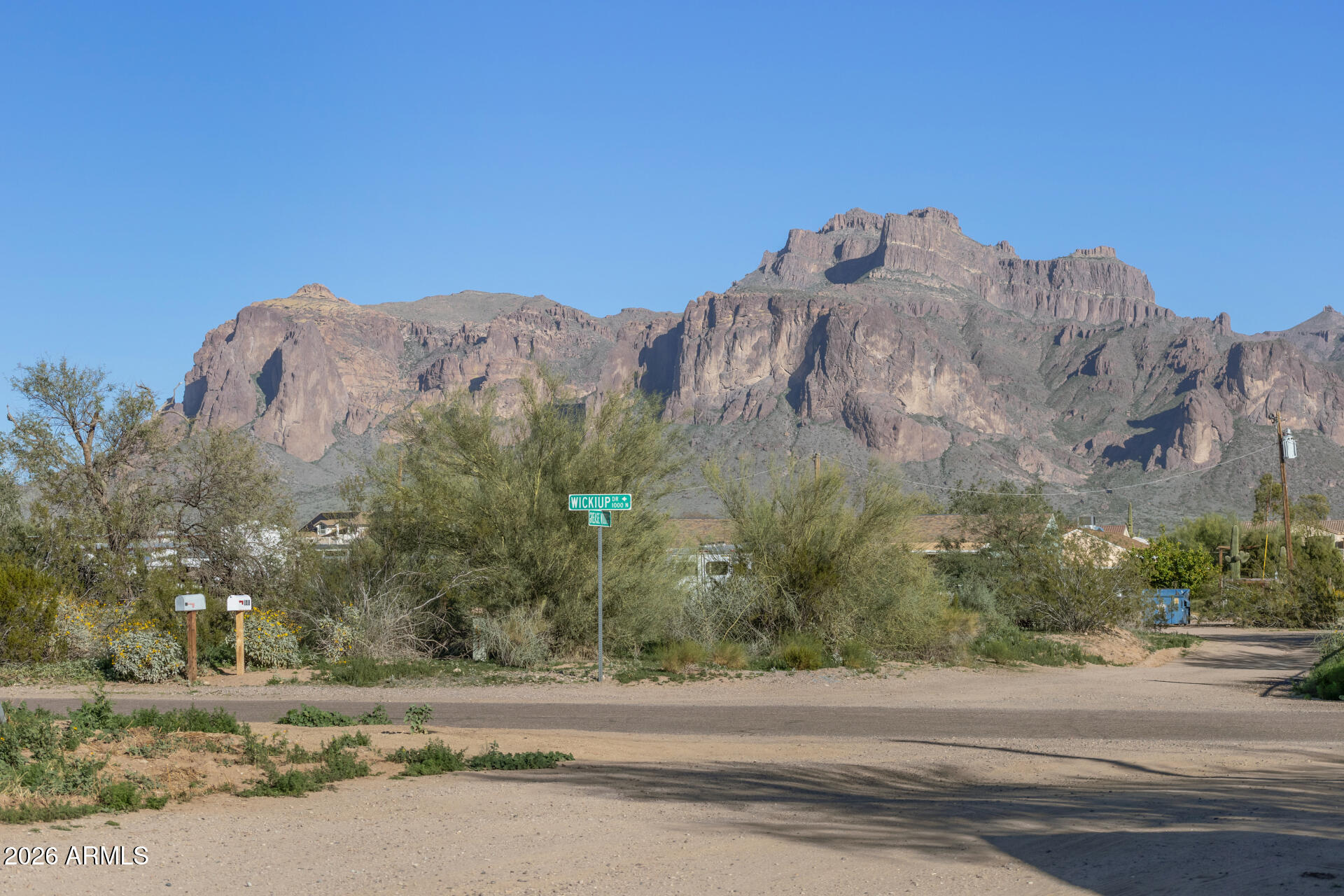 1925 East Greasewood Street Apache Junction, AZ 85119 - Photo 40 of 42 a view of a house with a mountain view