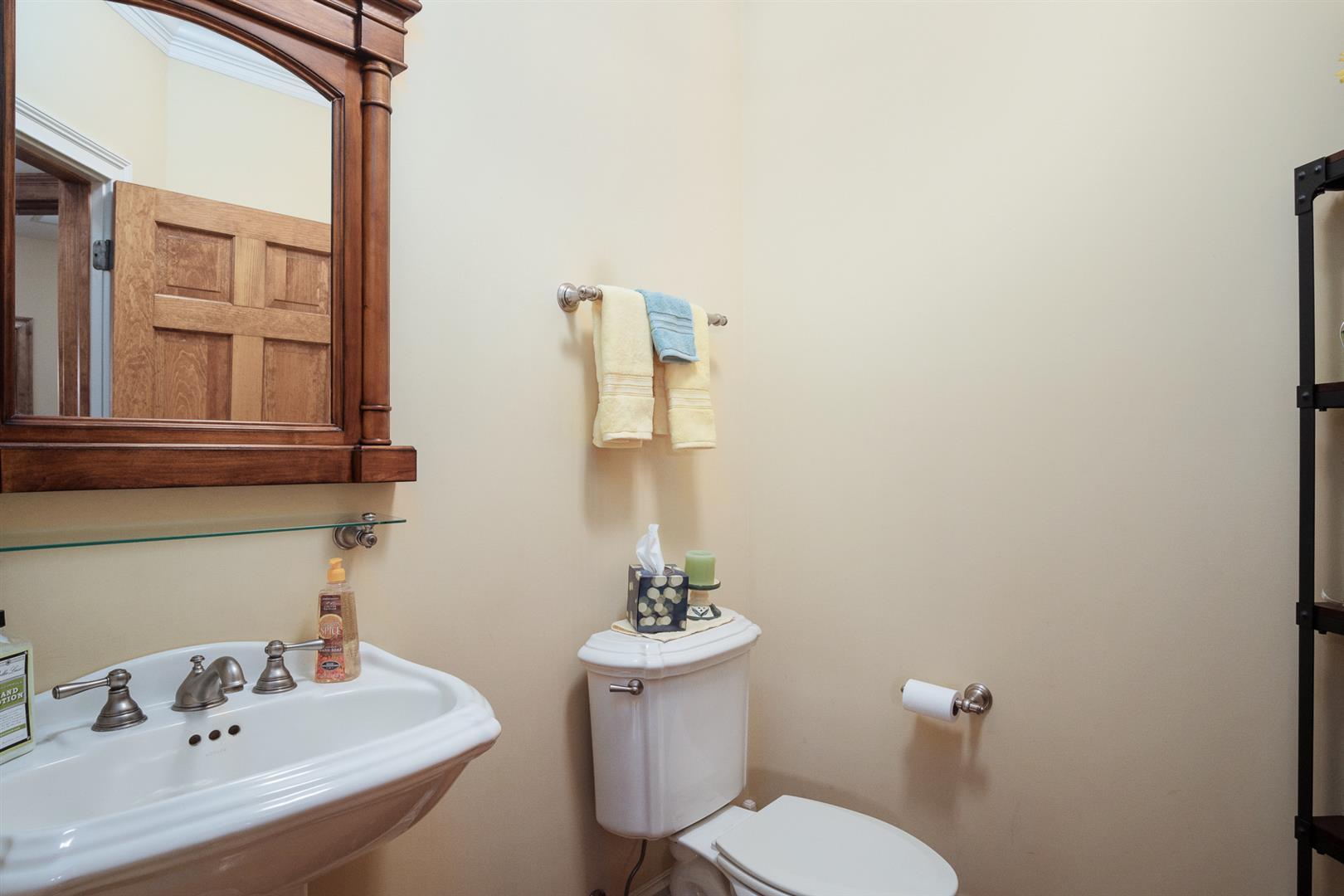 3705 Ridge Pointe Drive Geneva, IL 60134 - Photo 19 of 35 a bathroom with a sink a mirror and a toilet