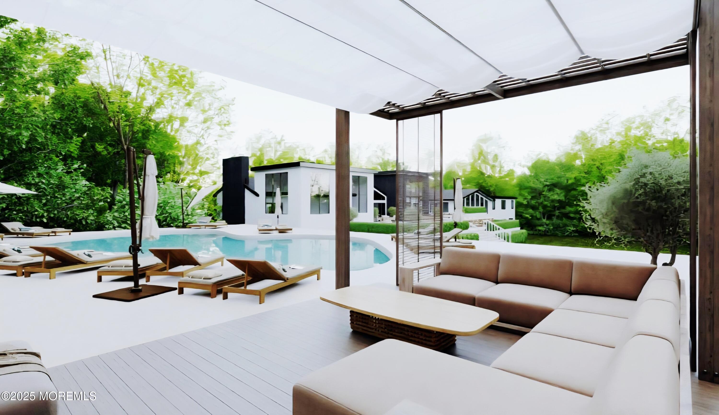 88 Clover Hill Road Colts Neck, NJ 07722 - Photo 5 of 10 a view of a patio with a couch and a table