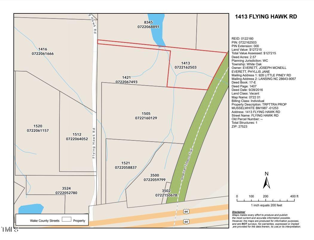 1421 Flying Hawk Road Apex, NC 27523 - Photo 72 of 77 1413 GIS screenshot