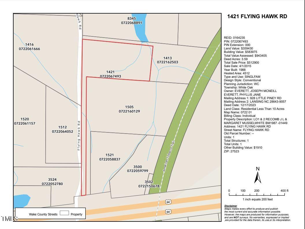 1421 Flying Hawk Road Apex, NC 27523 - Photo 73 of 77 1421 GIS screenshot