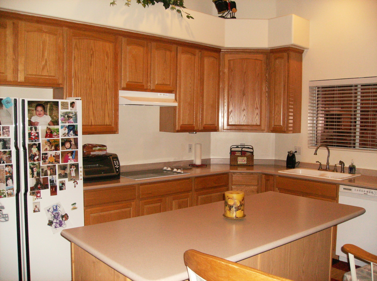 Open Kitchen with Corian Counters