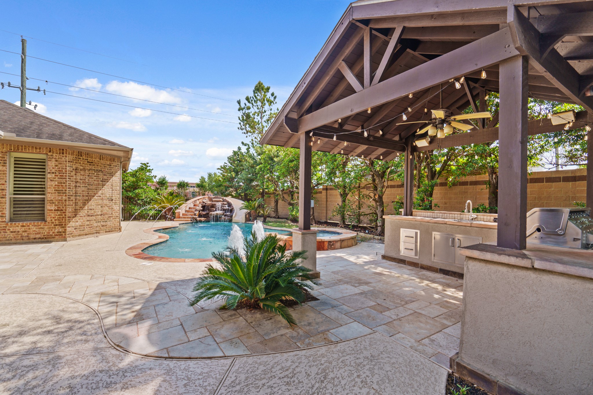 7303 Starry Night Katy, TX 77494 - Photo 41 of 49 Recent re-plastered pool and remodeled deck!