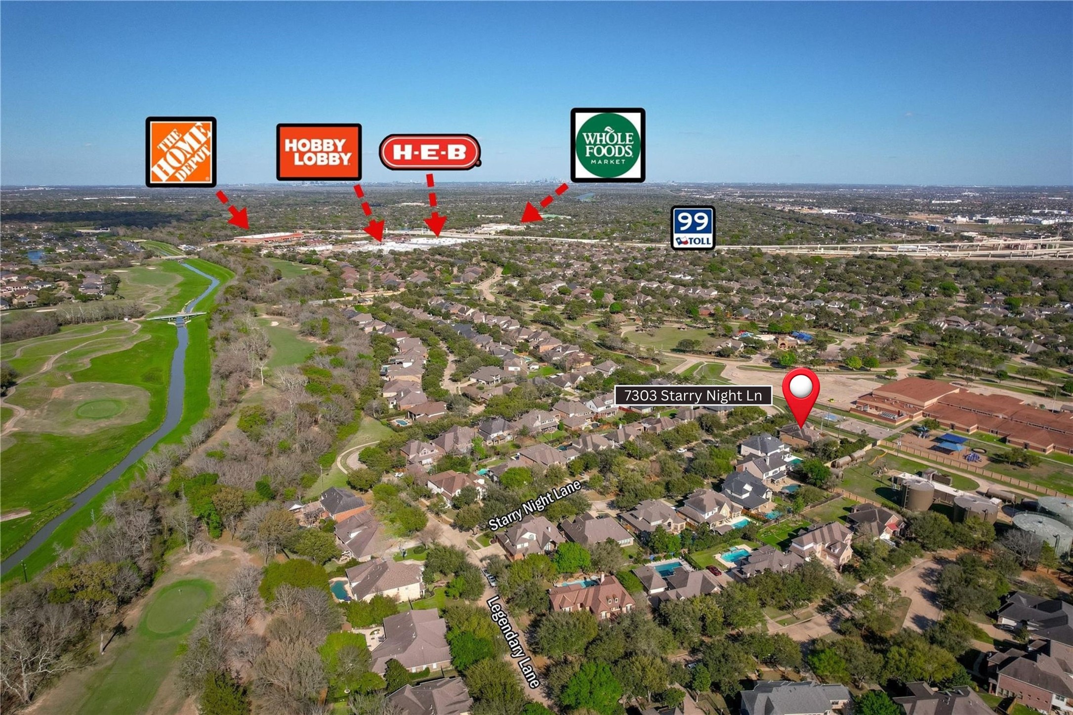 7303 Starry Night Katy, TX 77494 - Photo 48 of 49 Minutes from amenities, golf club, shopping, grocery stores and parks!