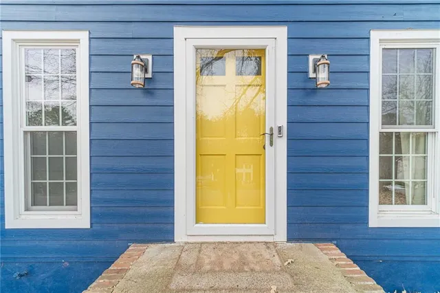 a view of front door of house