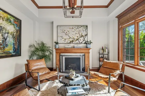 a dining room with furniture window wooden floor
