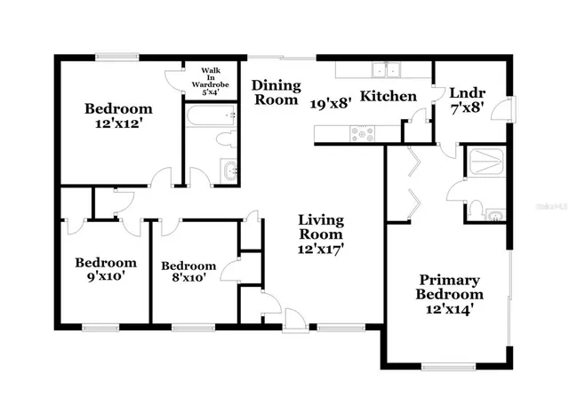 a view of an empty room