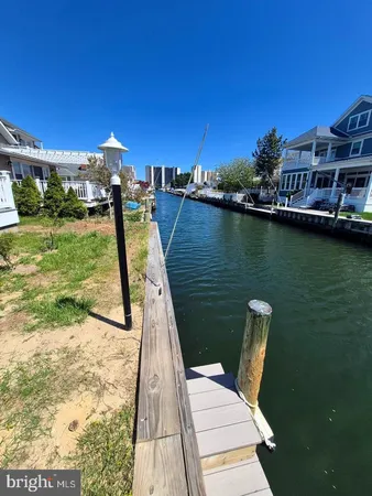 a view of a lake with a deck