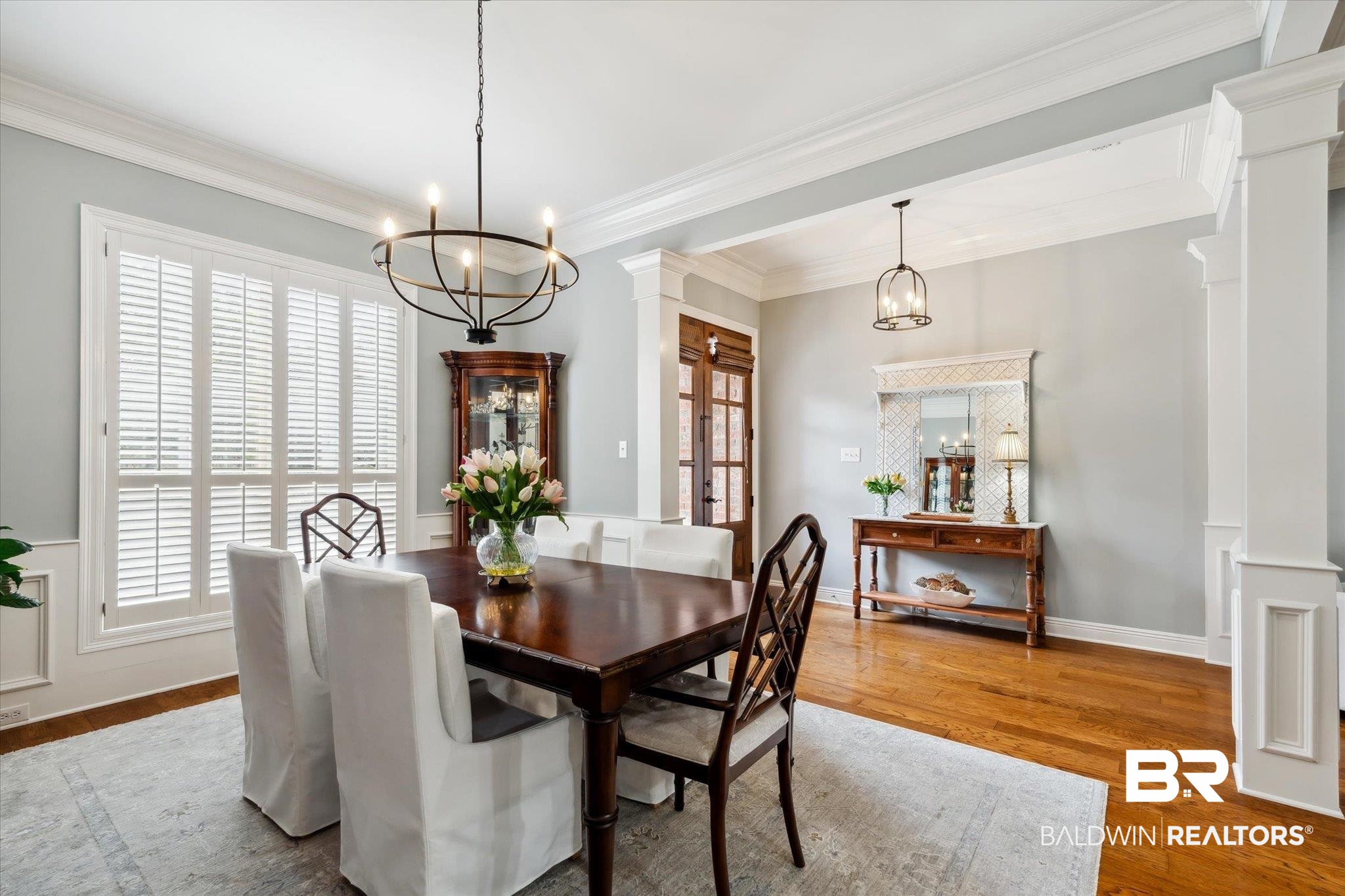 804 Country Club Road Mobile, AL 36609 - Photo 5 of 63 Dining room with plenty of natural light, decorative columns, and hardwood / wood-style flooring