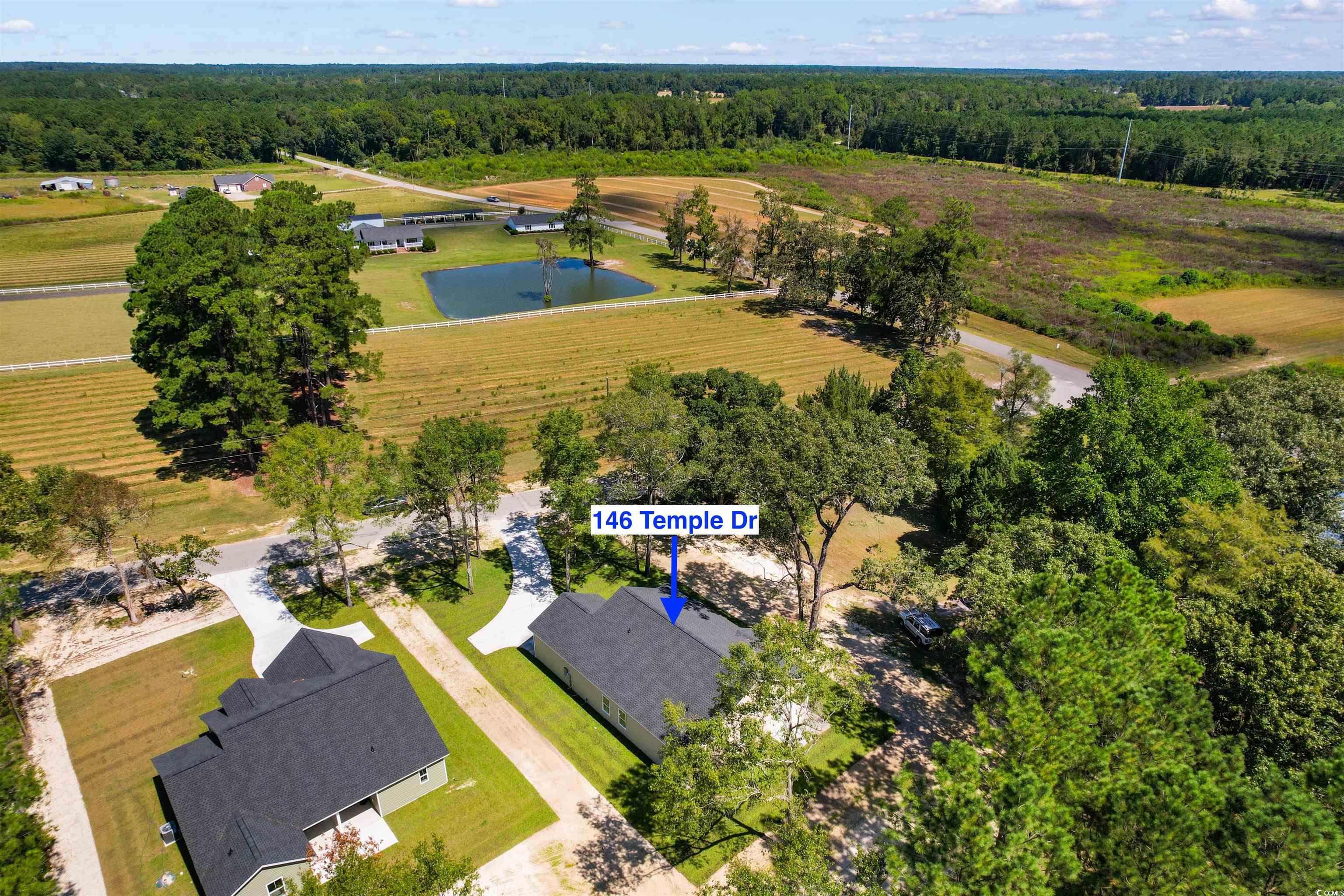 146 Temple Drive Aynor, SC 29511 - Photo 39 of 40 Aerial view of property's location with rural landscape
