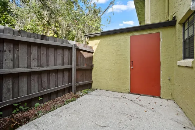 a backyard of a house