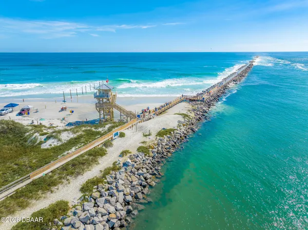 a view of an ocean and beach