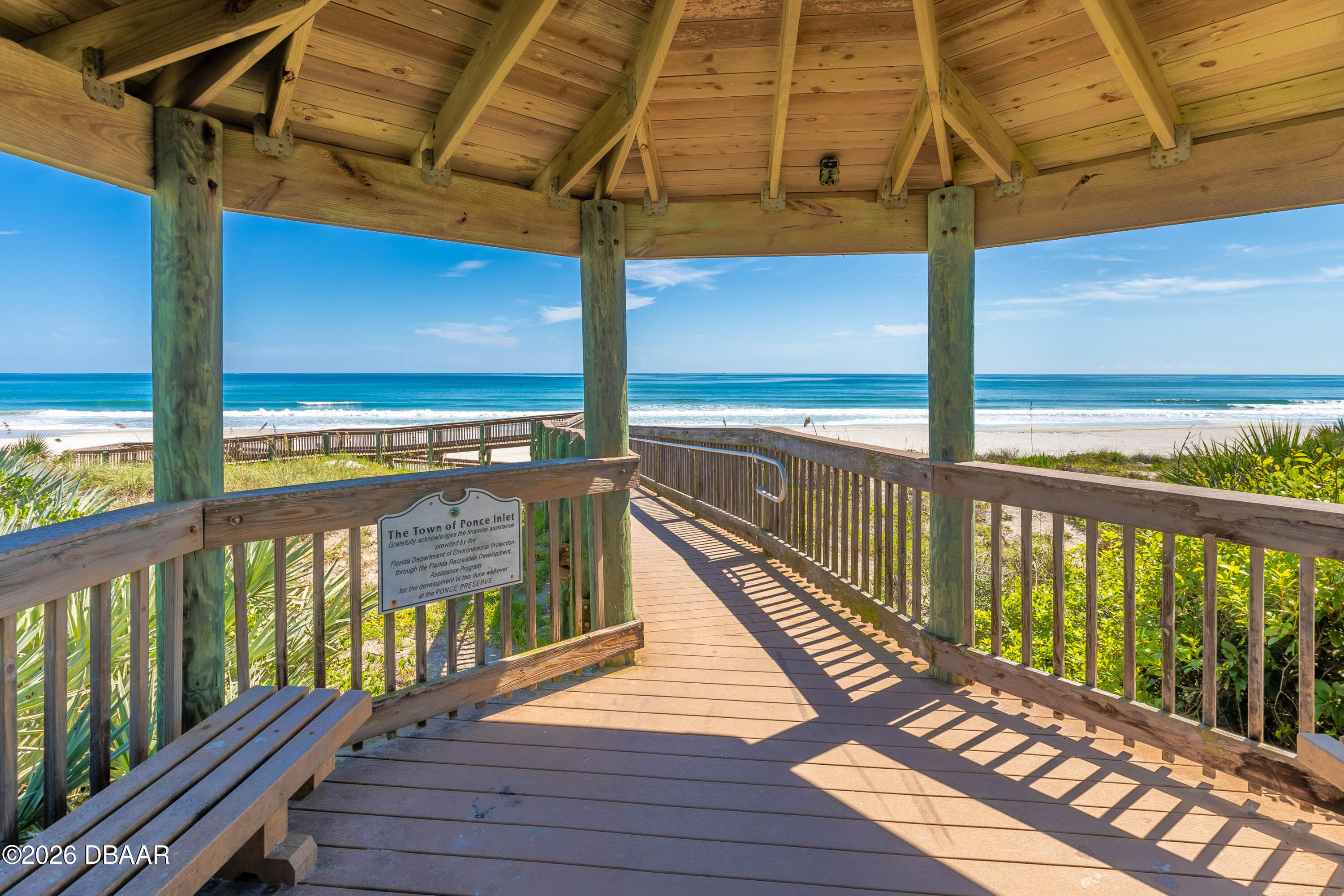 4863 South Atlantic Avenue Ponce Inlet, FL 32127 - Photo 10 of 21 a view of a balcony with wooden floor