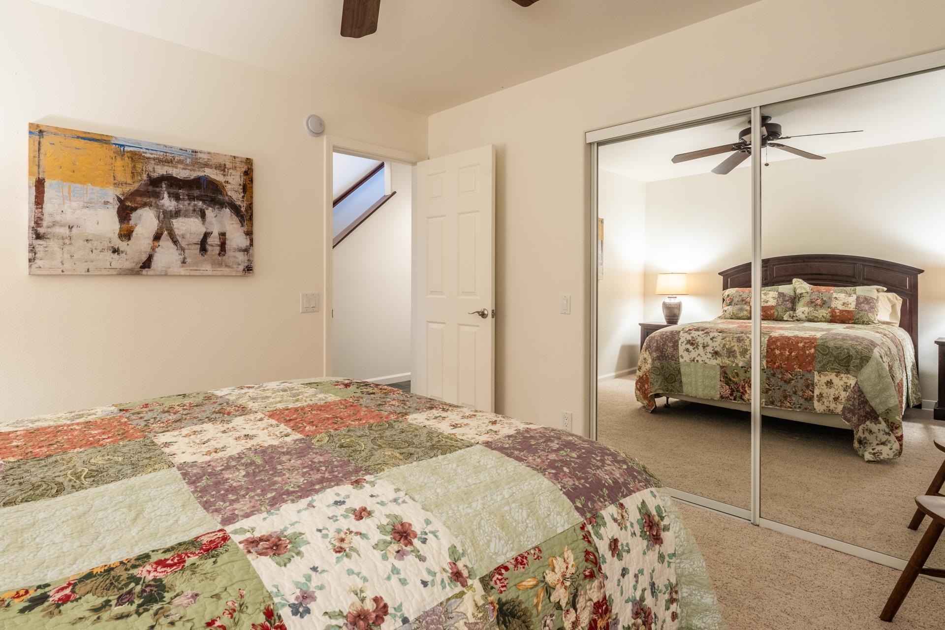 236 Davison Road Mammoth Lakes, CA 93546 - Photo 29 of 49 a bedroom with a bed and a painting on the wall