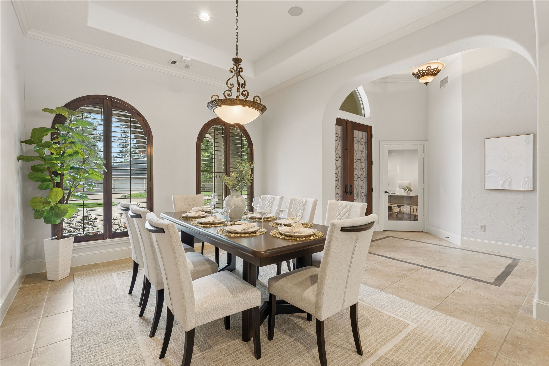 8111 Hideaway Lake Circle Spring, TX 77389 - Photo 13 of 48 a view of a dining room with furniture and chandelier