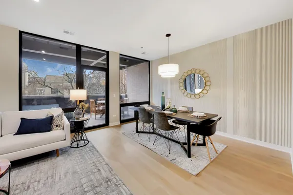 a view of a workspace with furniture