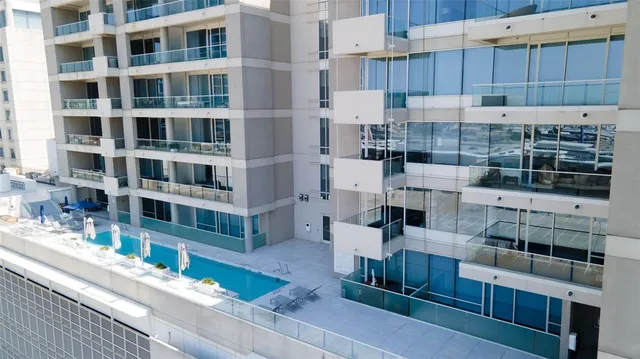 a view of kitchen with furniture and cabinets