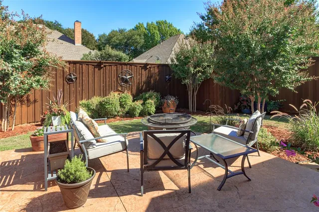 a view of chair and tables