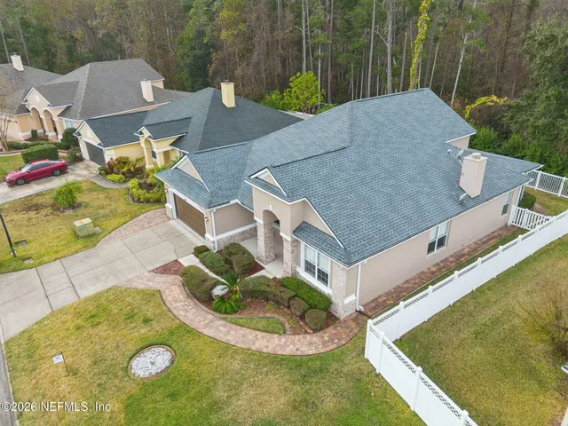 a view of a wooden door