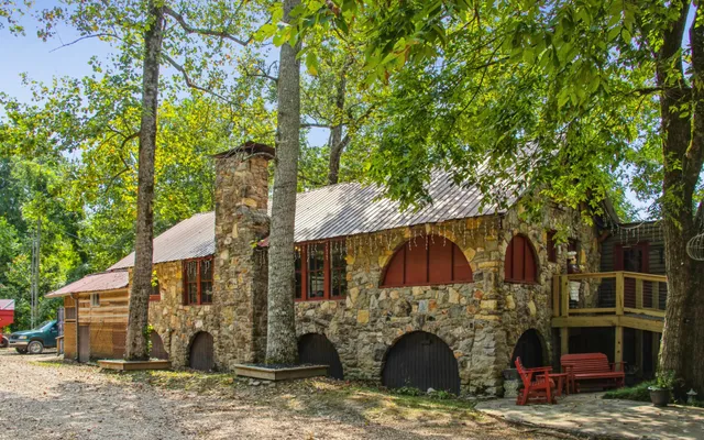 a backyard of the house with outdoor seating