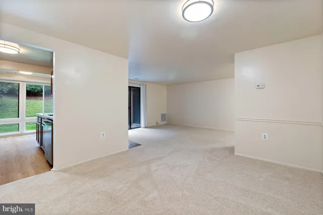 an empty room with window