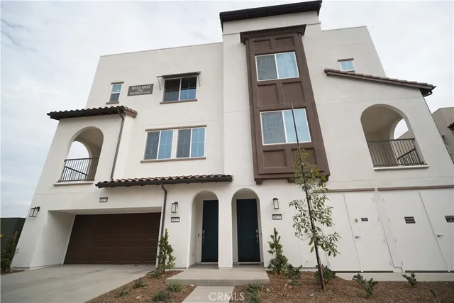 a front view of a house with windows