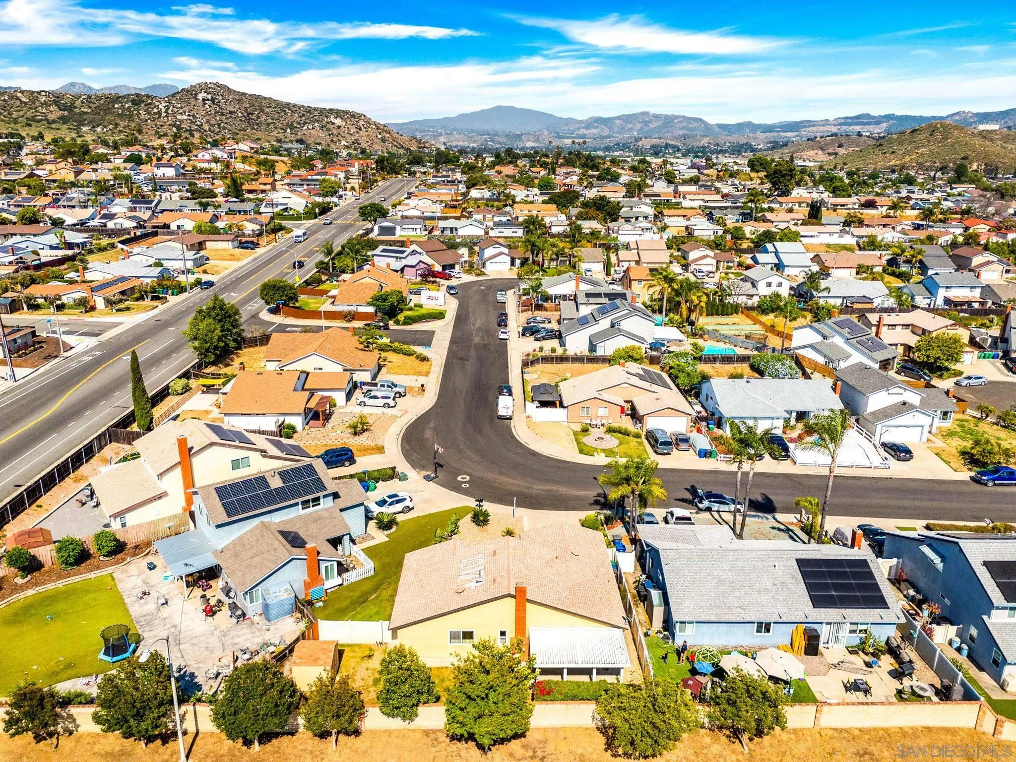10174 West Glendon Circle Santee, CA 92071 - Photo 12 of 41 an aerial view of residential building and parking space