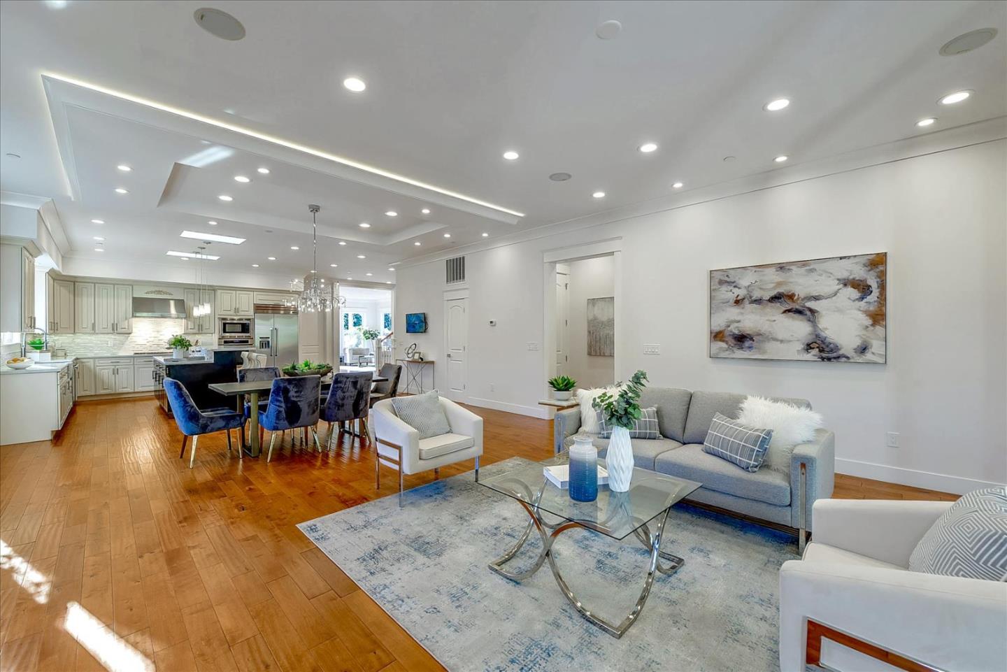 10380 Sterling Boulevard Cupertino, CA 95014 - Photo 11 of 49 a living room with furniture kitchen view and a dining table