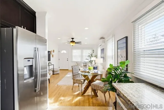 a kitchen with a stove and a microwave