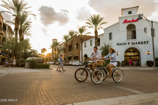a view of a swimming pool with a garden and plants