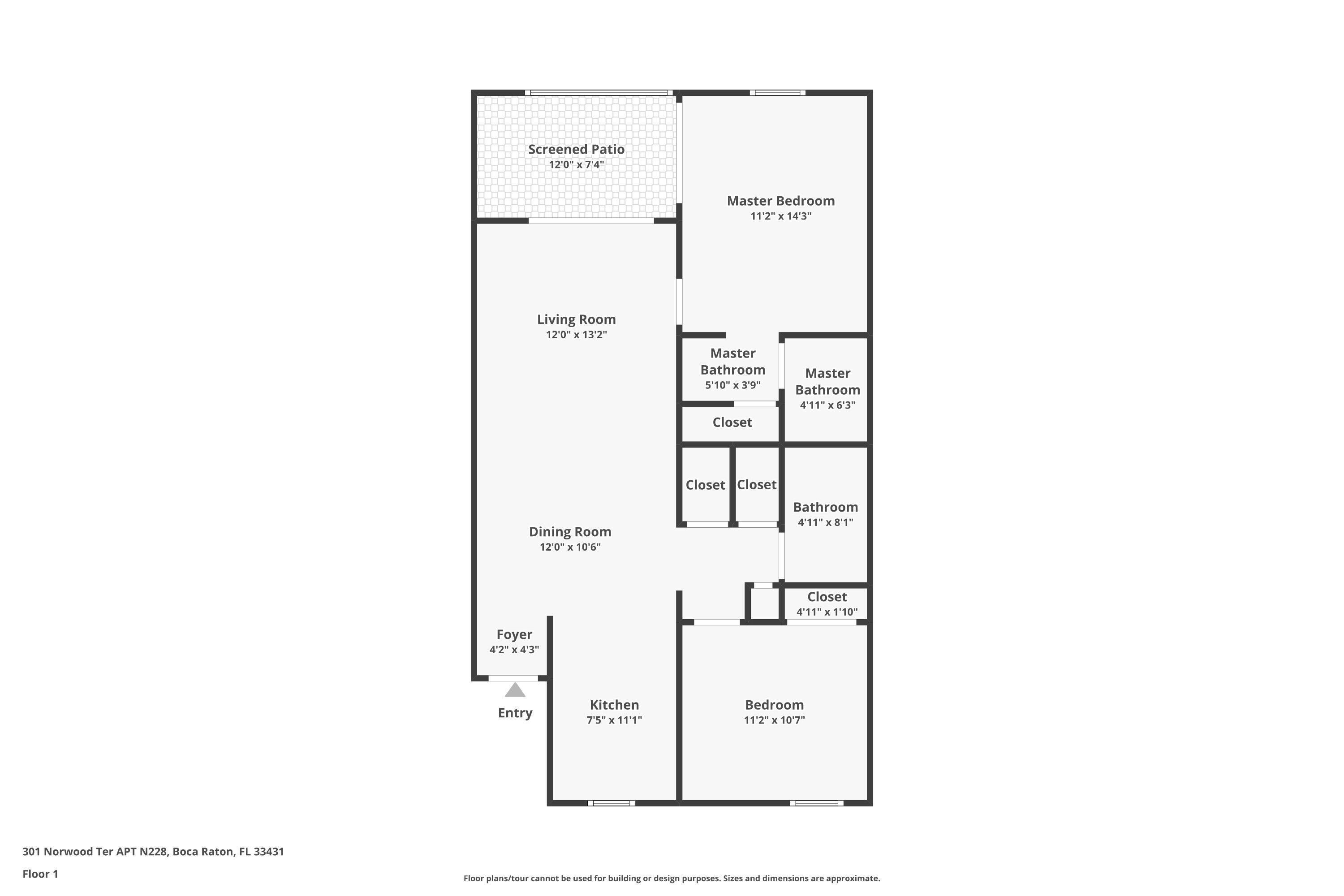 301 Norwood Terrace, Unit N228 Boca Raton, FL 33431 - Photo 34 of 34 Floor Plan