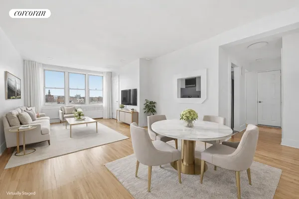 a black and white photo of a living room