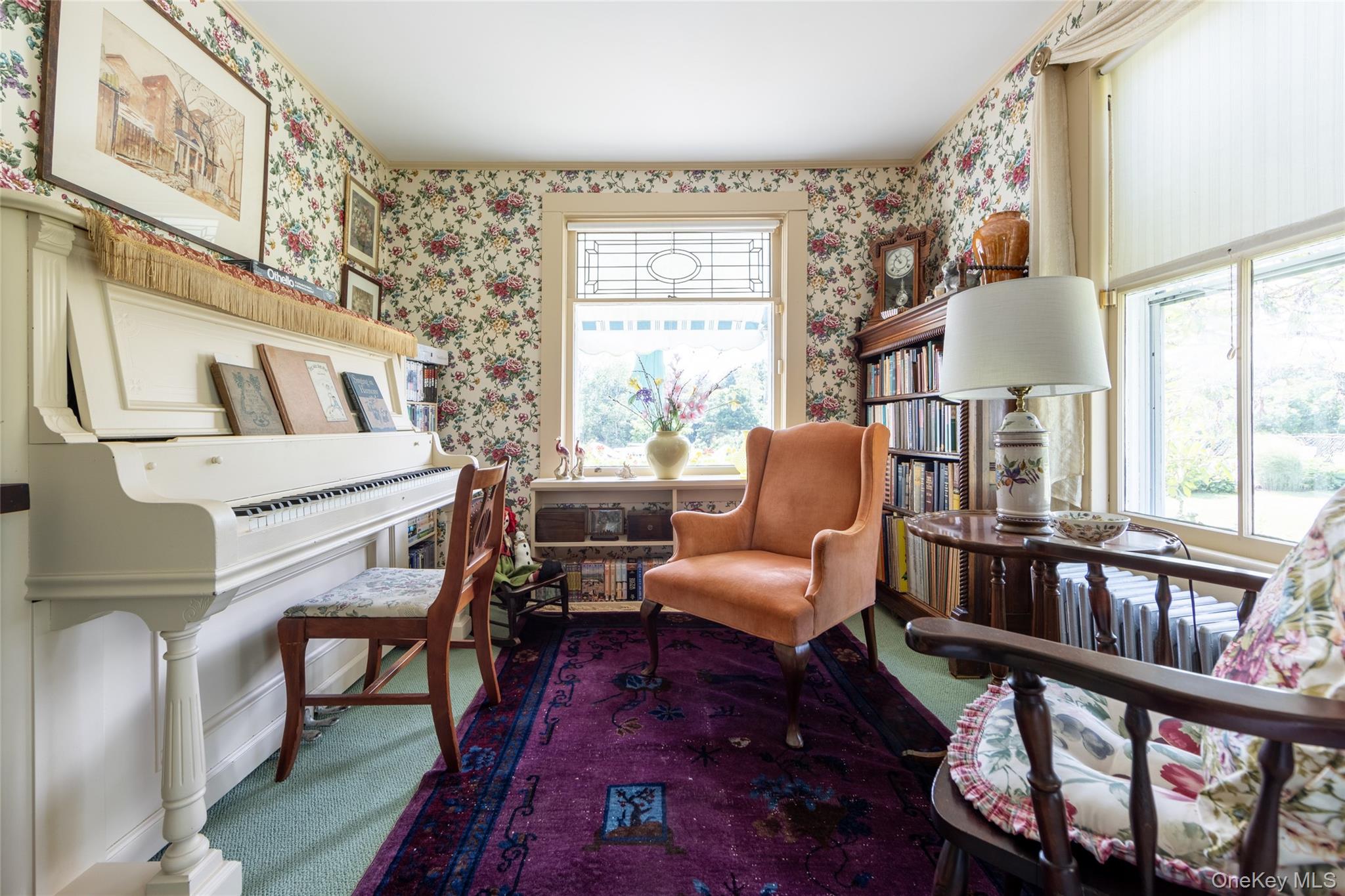 49 Crumley Van Vactor Road Ferndale, NY 12734 - Photo 37 of 50 Living area with wallpapered walls and carpet flooring