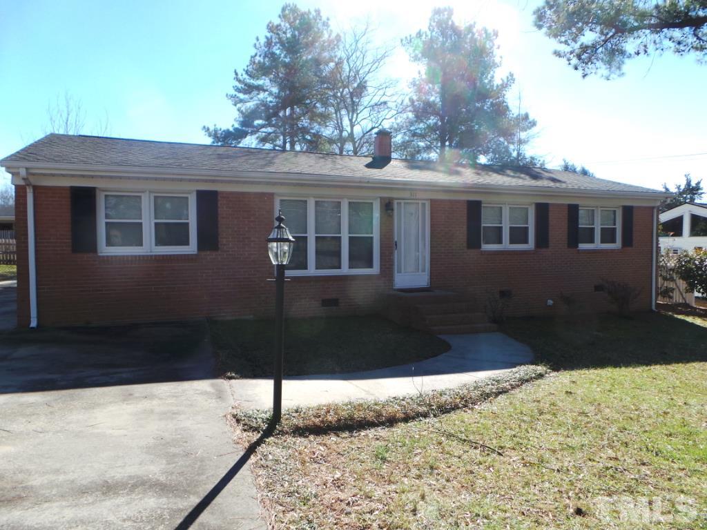 311 Pine Tree Road Oxford, NC 27565 - Photo 1 of 19 From the driveway, this shows the front of the house. Note the concrete driveway and sidewalk leading to the front door. The roof was replaced approximately seven years ago.
