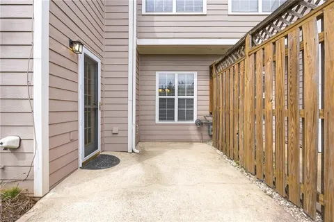 a view of wooden balcony