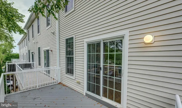 a view of front door and deck
